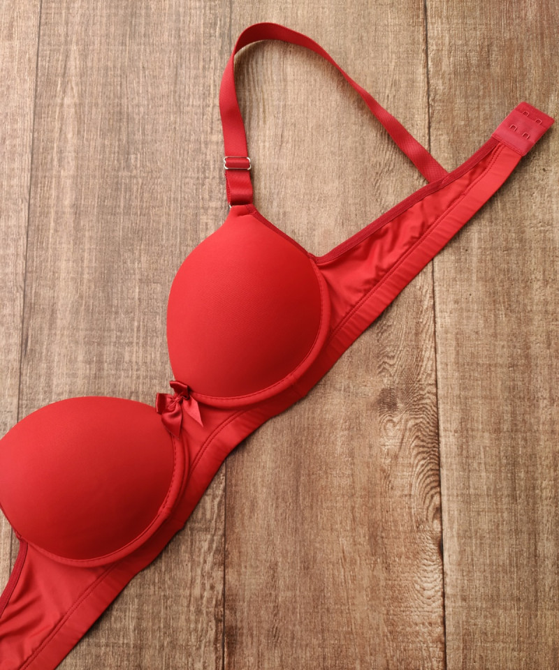 Sutia Microfibra Reforcado rubi detalhe