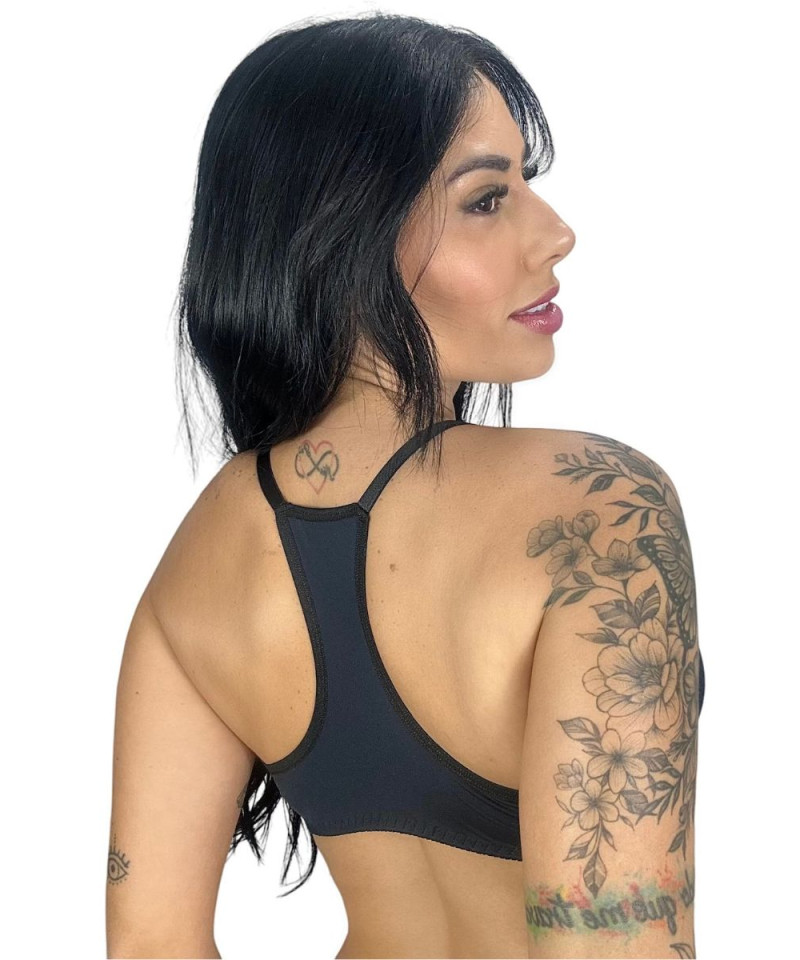 Sutia Nadador Microfibra Basico costa preto