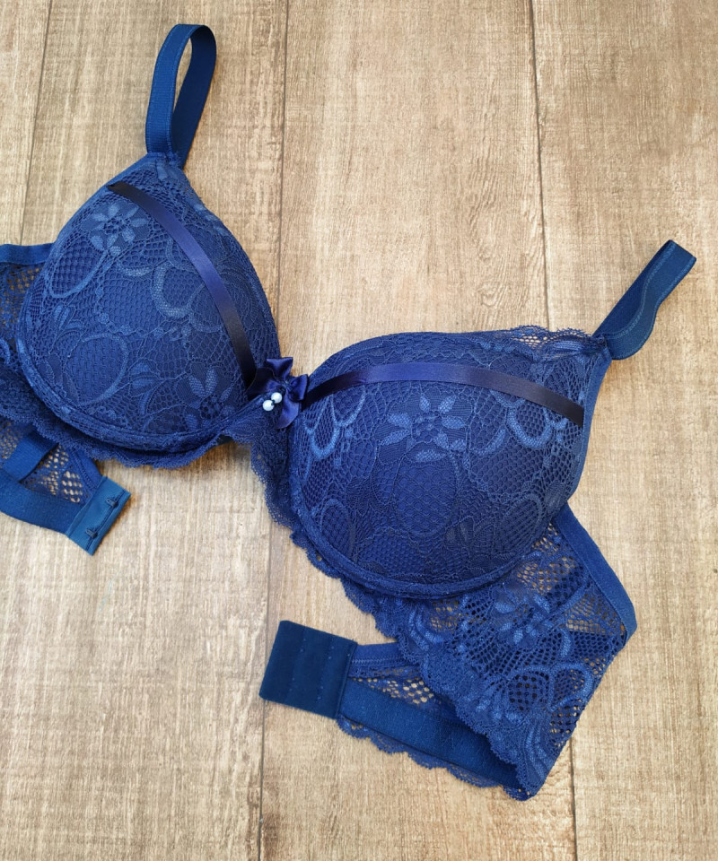 Sutia Reforcado PLUS SIZE Milene marinho aberto