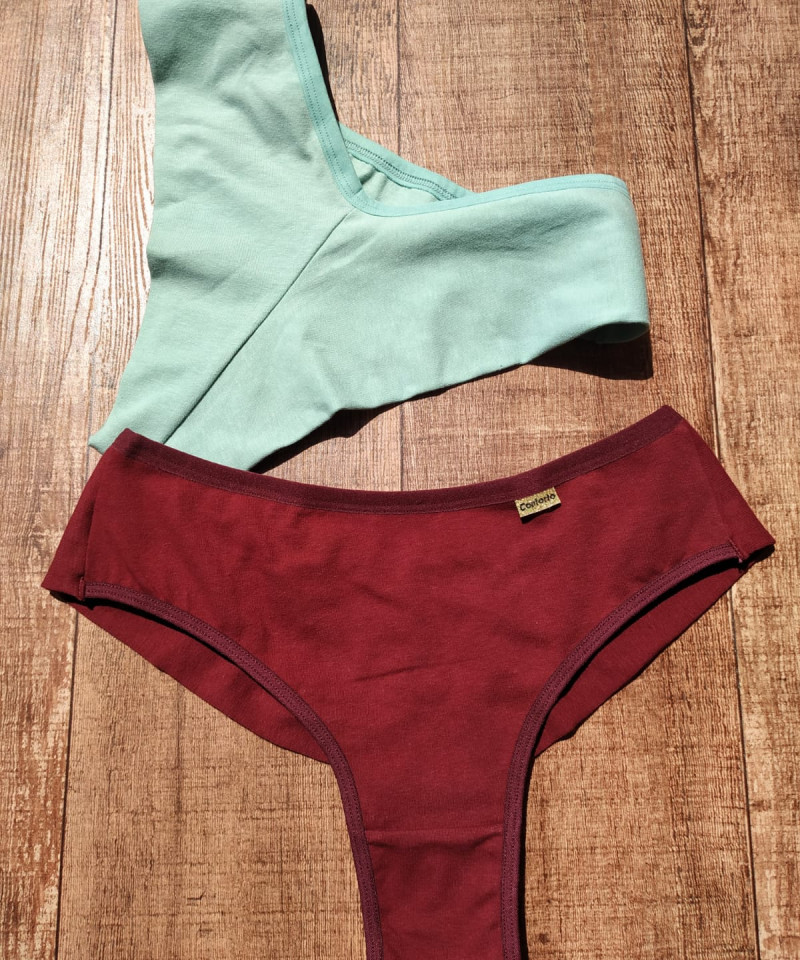 Calcinha Algodão Fio Duplo Estela 19 Calcinha Algodao Fio Duplo Estela teos rubro