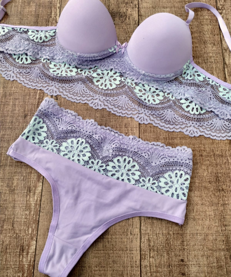 conjunto melina lilas frete aberto