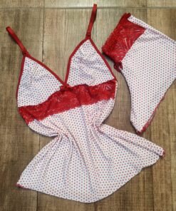Baby Doll Manuella branco com rubi