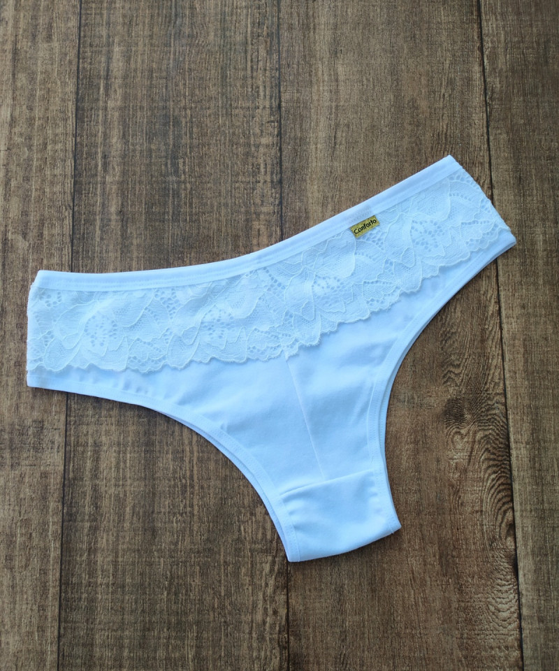 Calcinha Cotton Melissa - Branco, GG