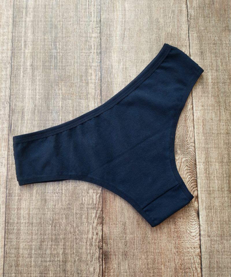 Calcinha Cotton Melissa preto costas