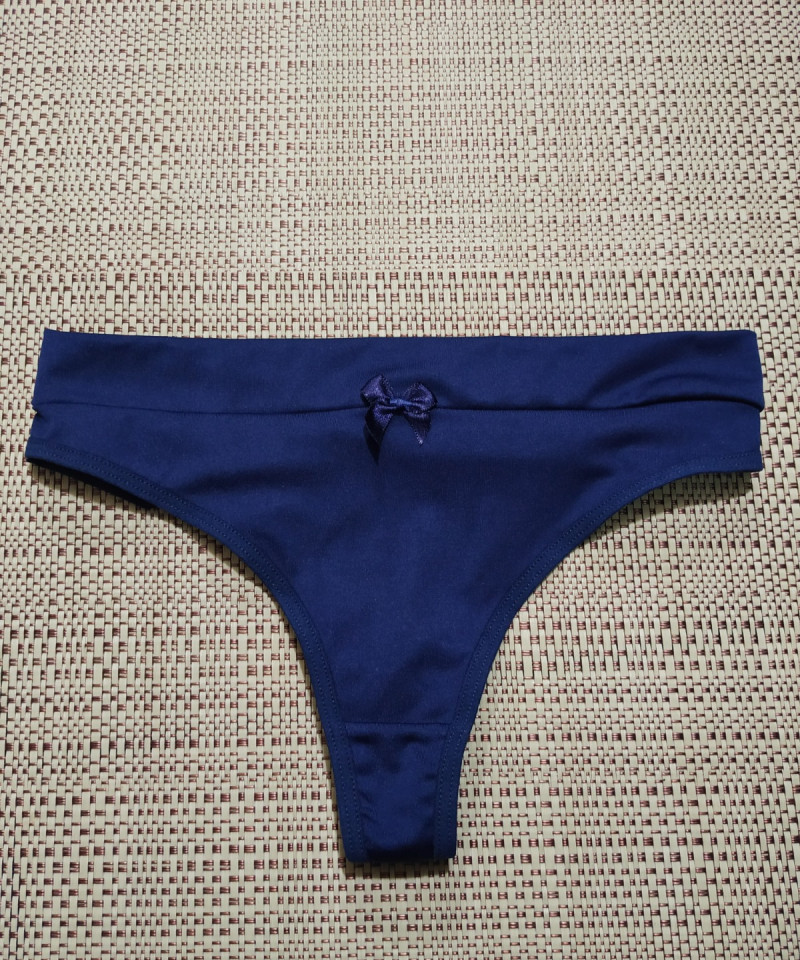 Calcinha Fio Duplo Jaqueline - Marinho, GG