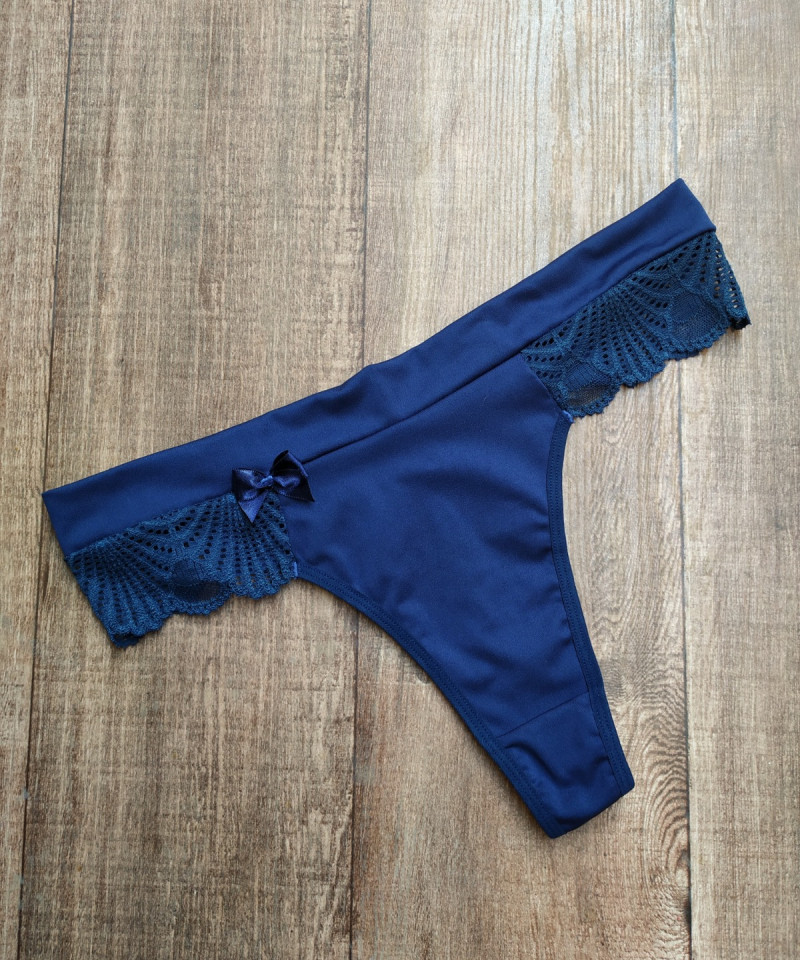 Calcinha Fio Duplo Plus Size - Vania - Marinho, 52