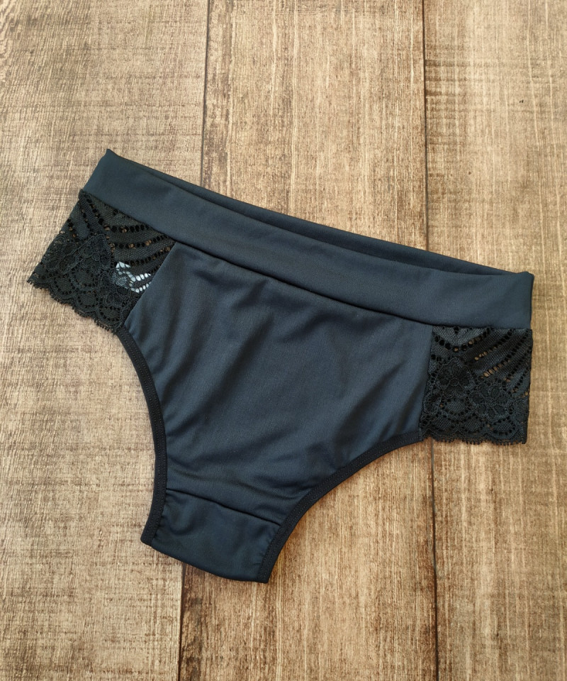 Calcinha Maya 10 Calcinha Maya preto costas