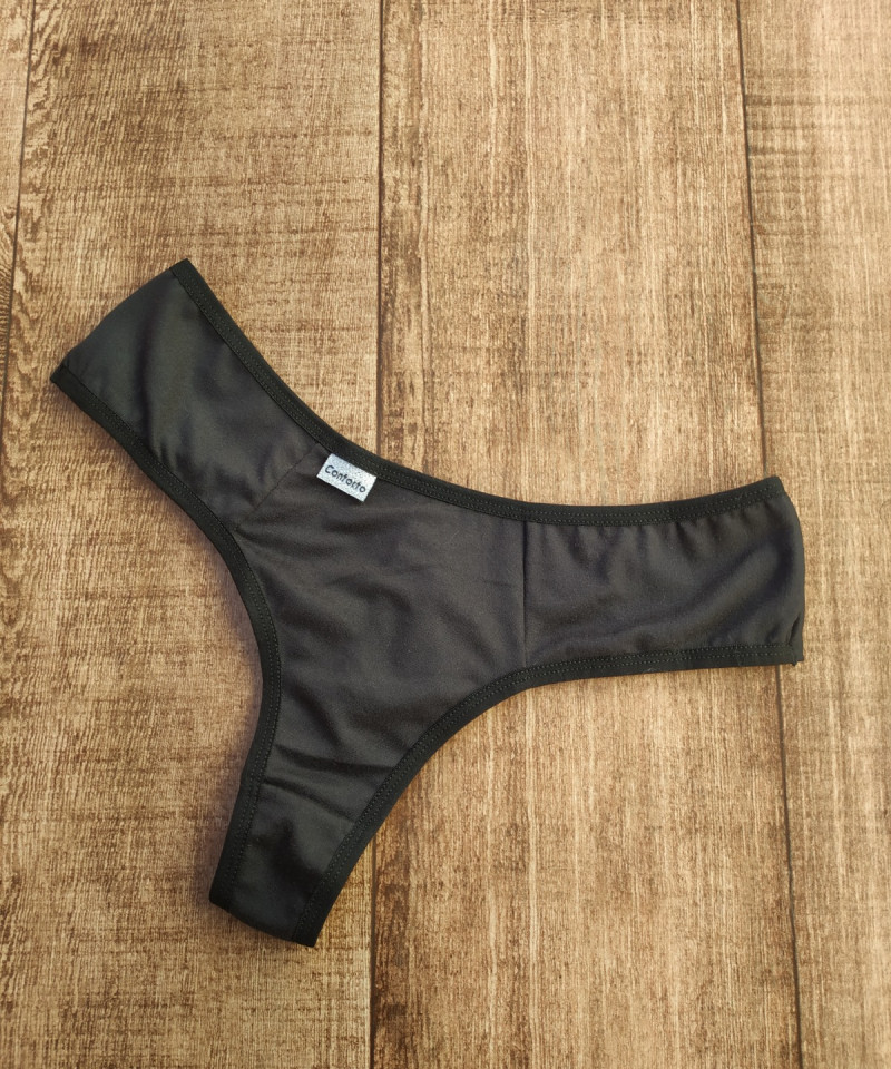 Calcinha Suede Eliana 10 Calcinha Suede Eliana preto