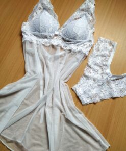 Camisola Rena e Tulle Sensuale blitz lingerie fabrica de lingerie distribuidora de lingerie lingerie atacado camisola sexy scaled