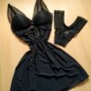 Camisola Rena e Tulle Sensuale blitz lingerie fabrica de lingerie distribuidora de lingerie lingerie atacado camisola preta scaled