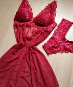 Camisola Rena e Tulle Sensuale blitz lingerie fabrica de lingerie distribuidora de lingerie lingerie atacado camisola sensual scaled