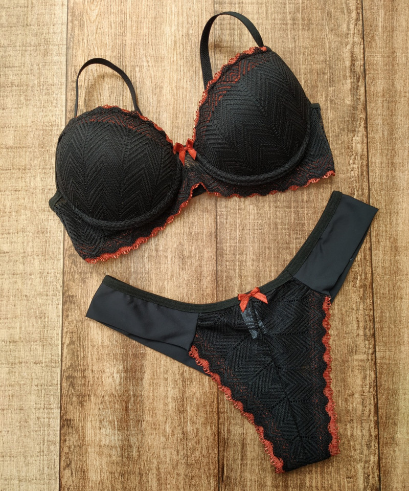 Conjunto Cibelle 16 Conjunto Cibelle preto