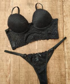 Conjunto Cropped Pandora - Preto, M