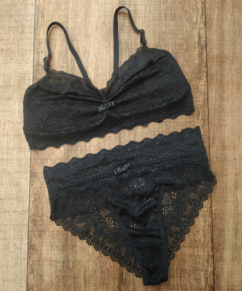 Conjunto Dama 10 Conjunto Dama preto