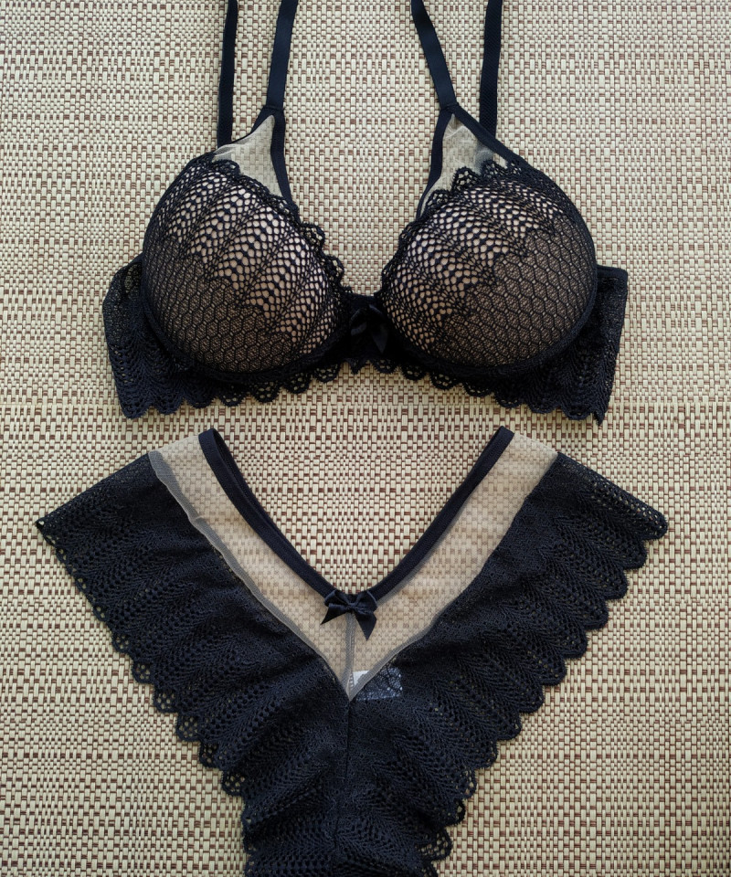 Conjunto Lavinia lingerie com renda scaled scaled