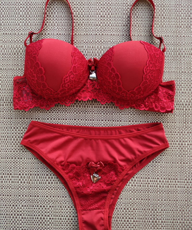 Conjunto Layane lingerie vermelha scaled scaled