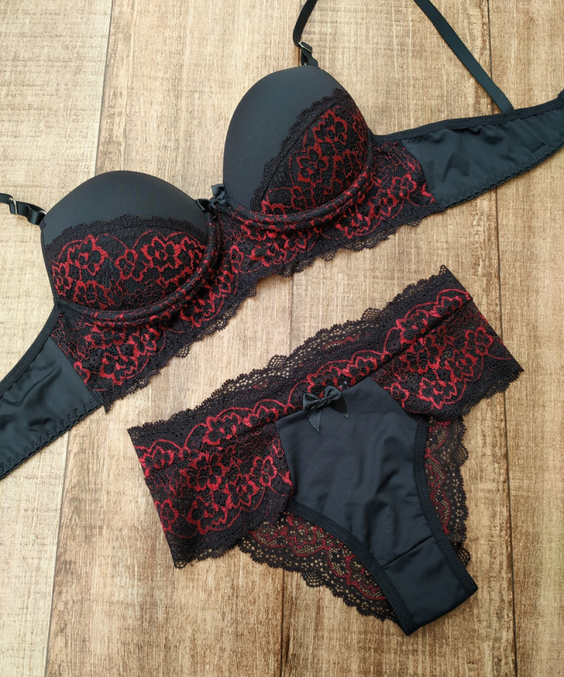 Conjunto Lorena rubi detalhe aberto