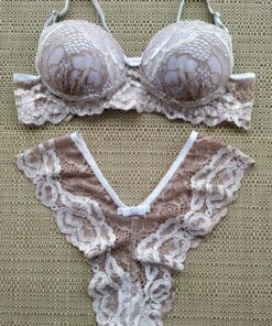 Conjunto Renda Bicolor Monica chocolate