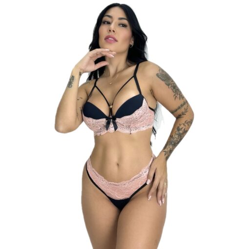 Conjunto Strappy Heart Marcele romance fabrica de lingerie scaled