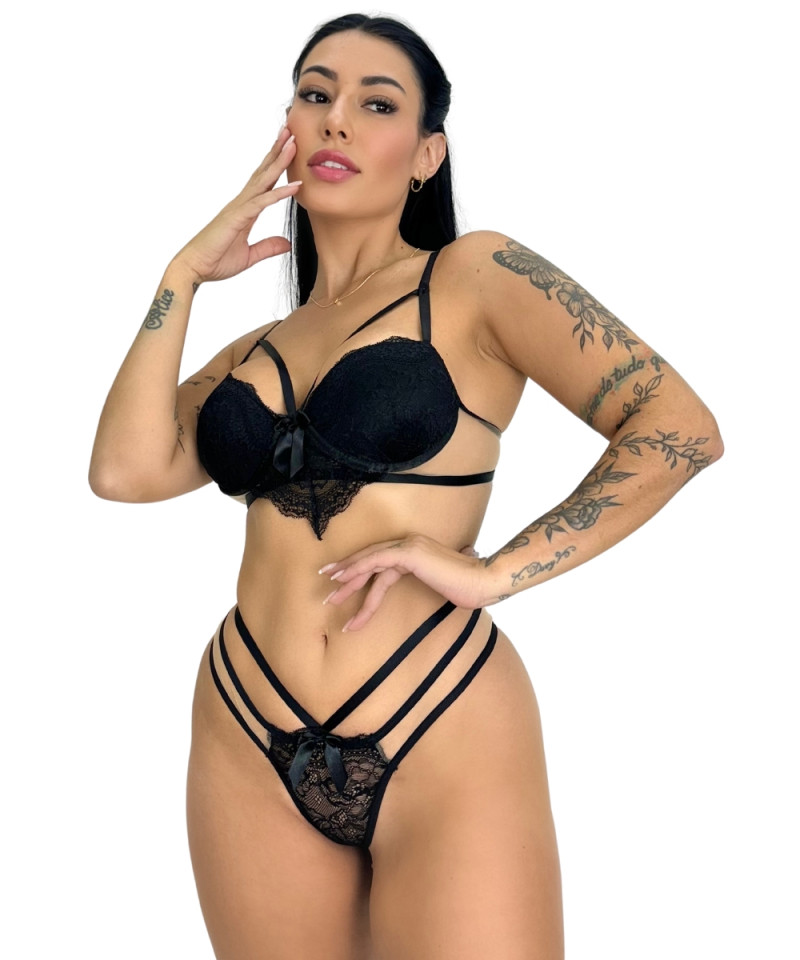 Conjunto Strappy com Tulle