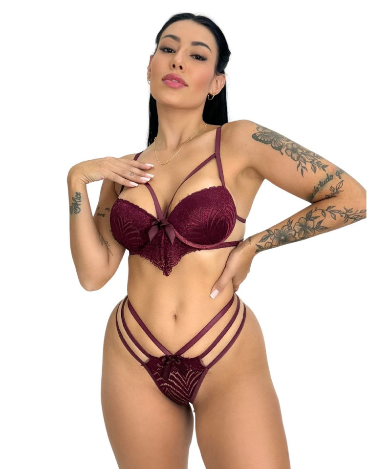 Conjunto Strappy com Tulle rubro