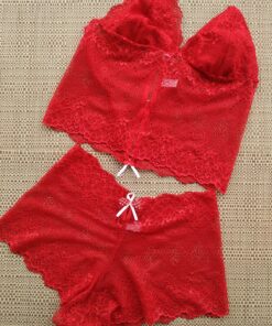 Conjunto cropped em renda - Jéssica - Rubi, M
