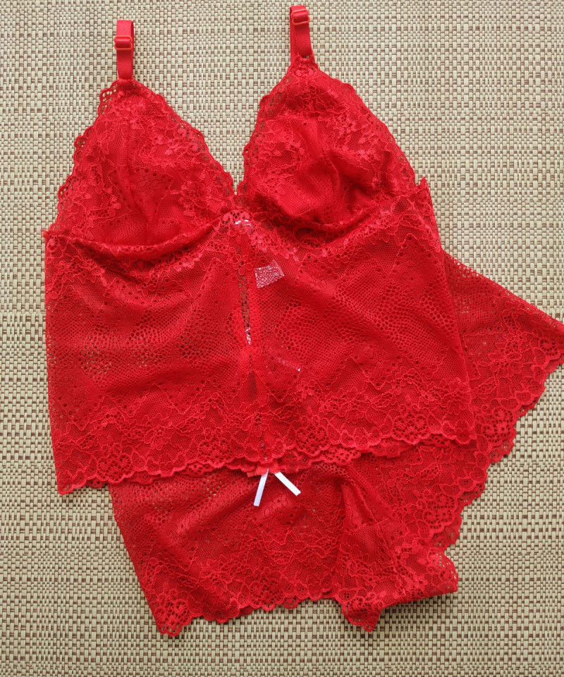 Conjunto cropped em renda - Jéssica 13 Conjunto cropped em renda Jessica rubi detalhe