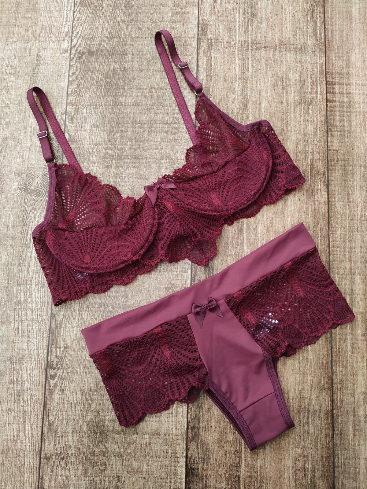 Conjunto sem bojo Natalia - Rubro, P