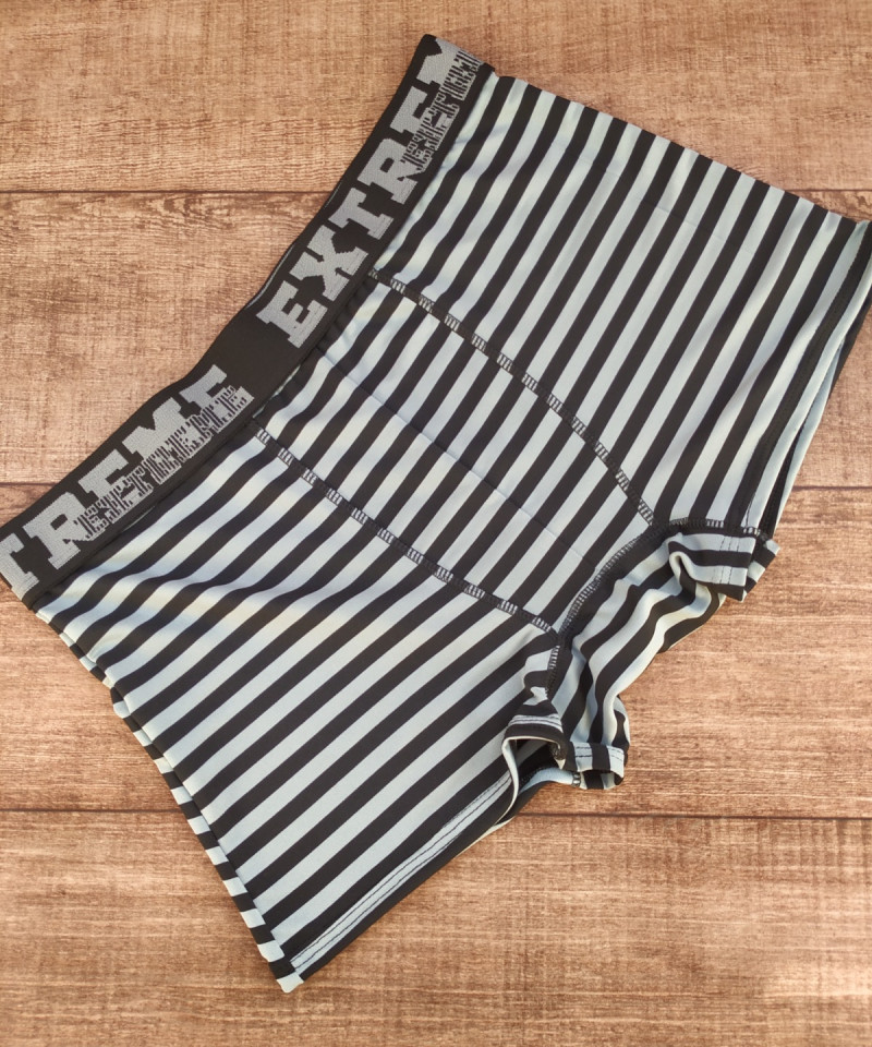 Cueca Boxer Listrada Confort - Aço, G