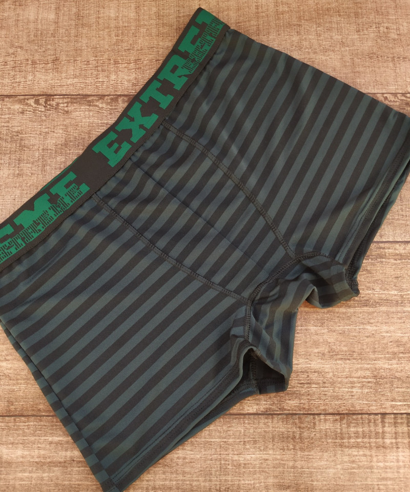 Cueca Boxer Listrada Confort - Verde Musgo, G