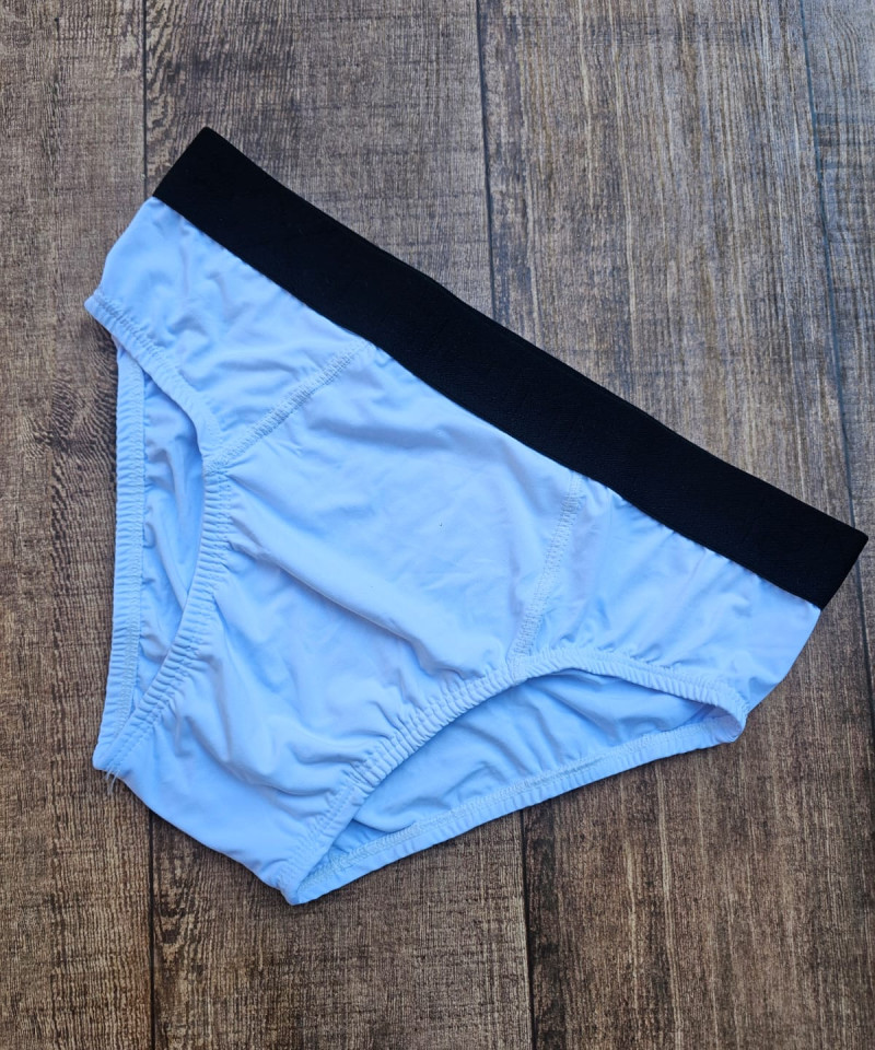 Cueca Slip Microfibra Poliamida branco 1