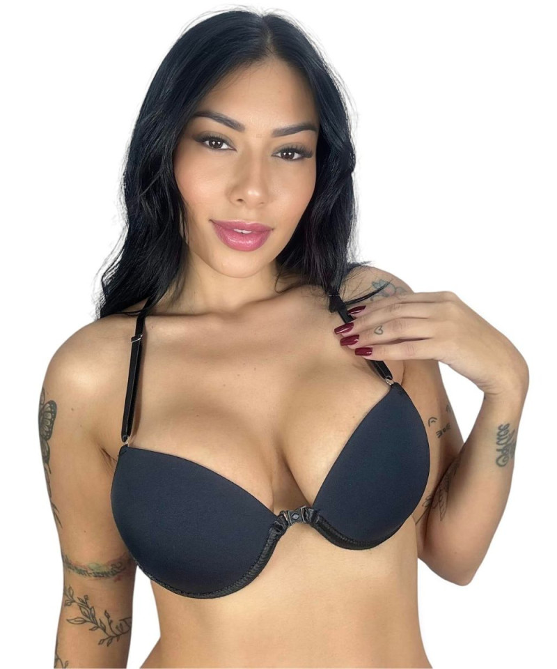 Sutia Nadador Microfibra Basico preto