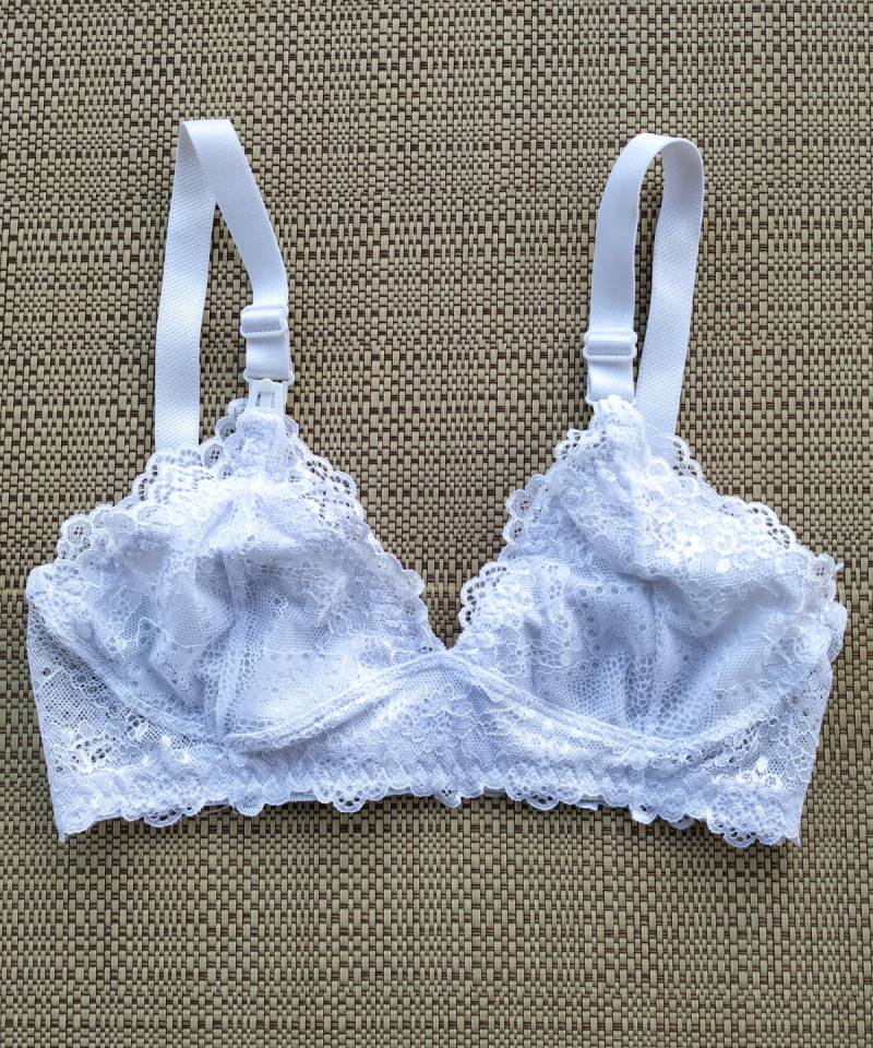Sutiã de amamentação sem bojo com renda 10 Sutiã de amamentação sem bojo com renda branco 1 scaled