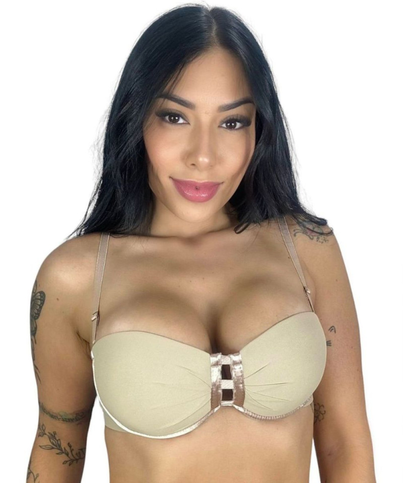 Sutiã tomara que caia Ana 18 Sutia tomara que caia Ana chocolate frente