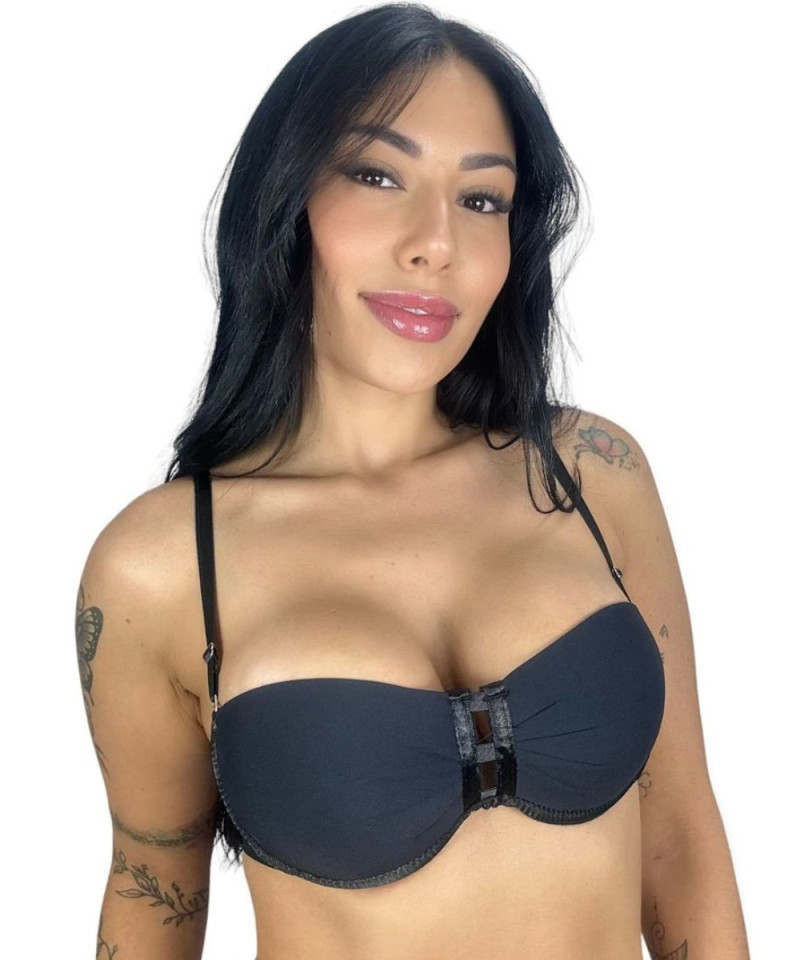 Sutiã tomara que caia Ana 13 Sutia tomara que caia Ana preto alca