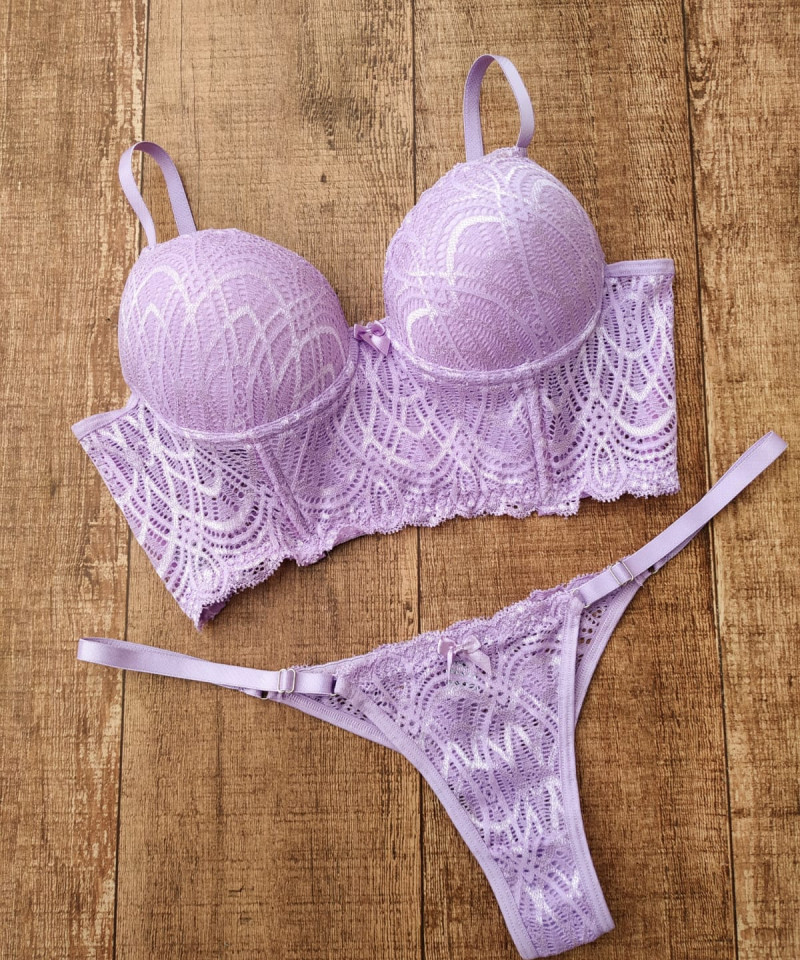 Conjunto Cropped Pandora - Lilás, G