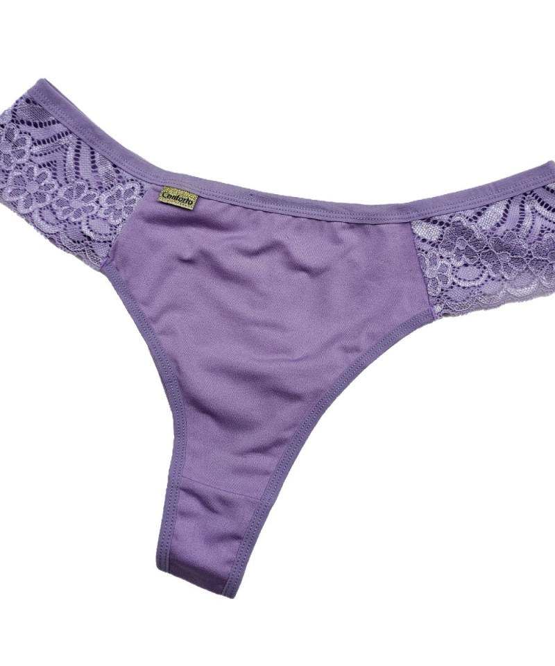 Calcinha Fio Duplo Plus - Dany - Lilás, 52