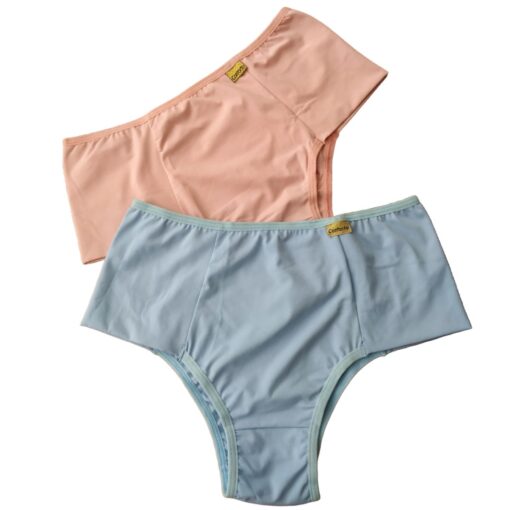 KIT 5 Calcinha Conforto Tangao Lateral Dupla Tanga de Microfibra Forro 100% Algodão Calçola Senhora