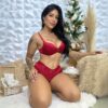 Conjunto Esmeralda capa vermelha