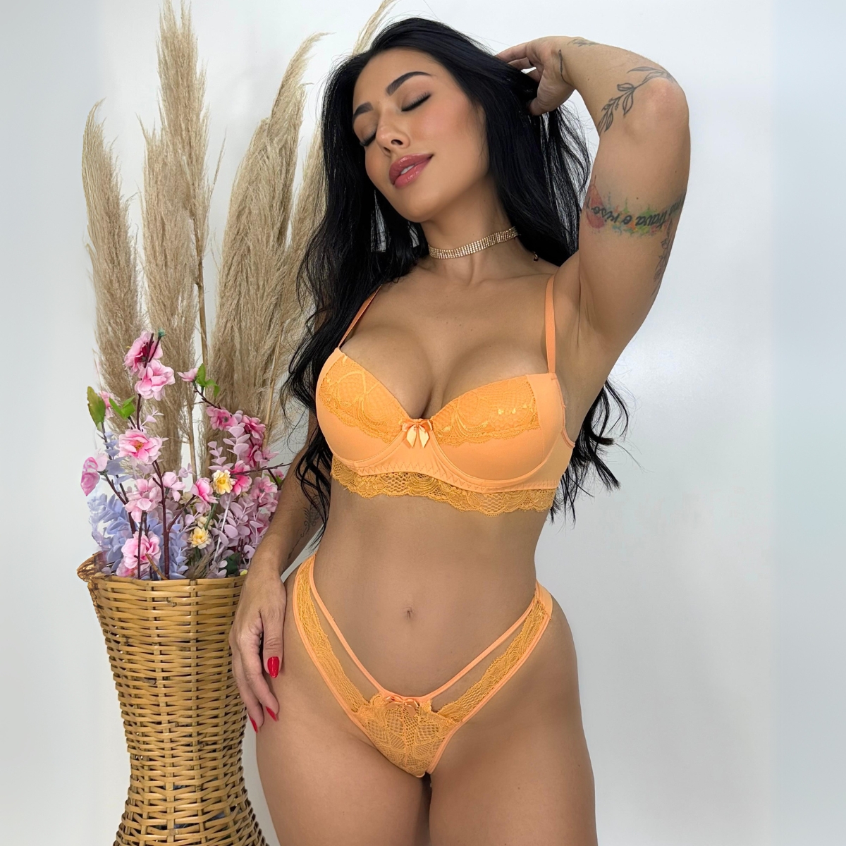 Conjunto Bia - Laranja, P