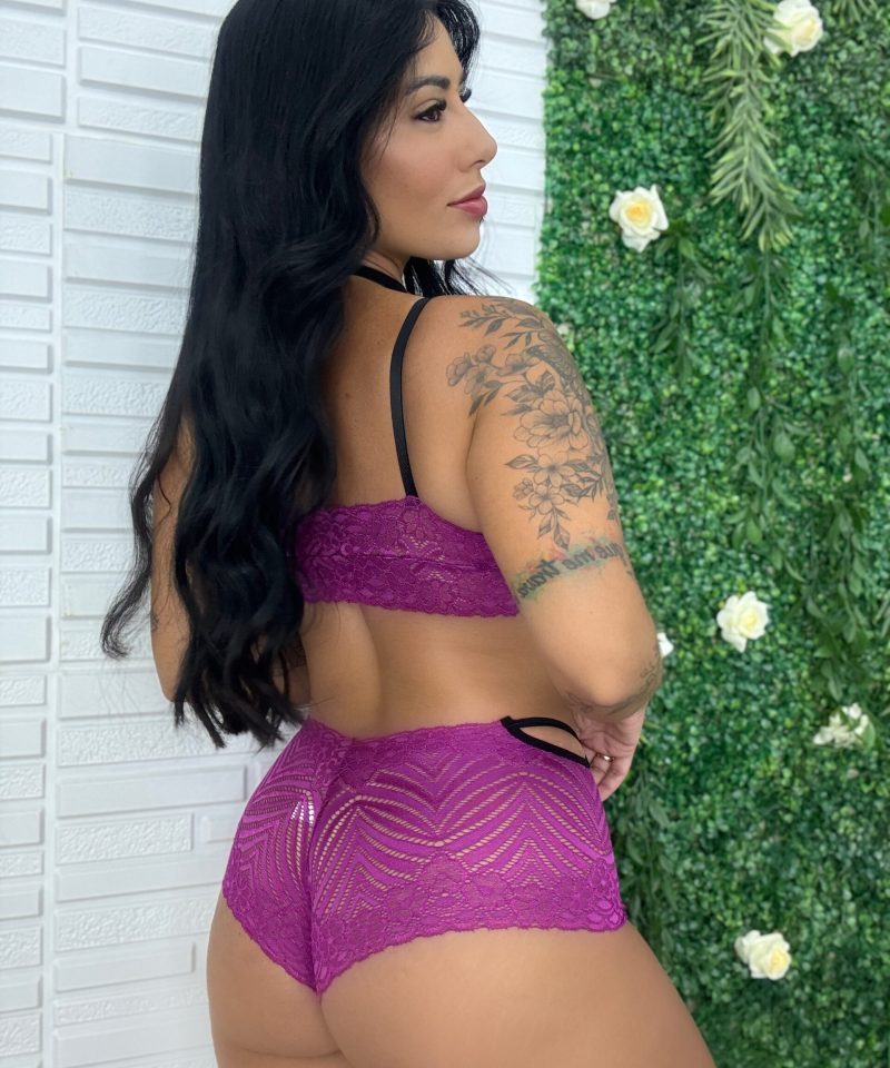 Conjunto de Renda Bicolor odalisca costa scaled