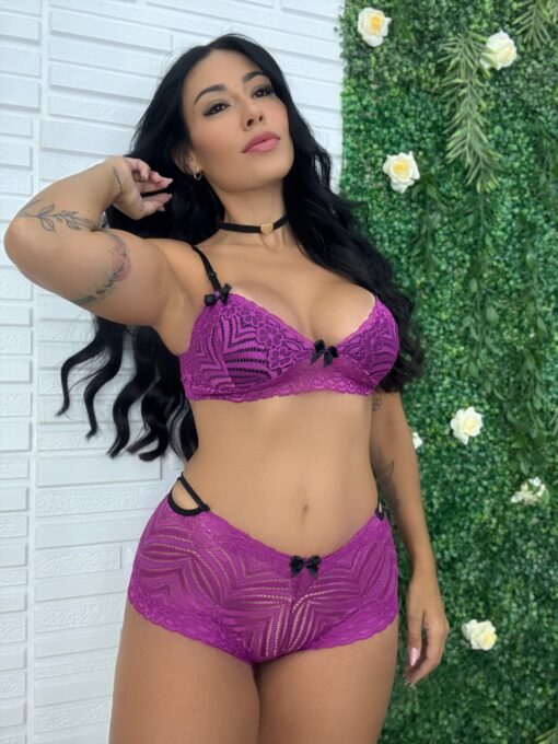 Conjunto de Renda Bicolor - Imagem 5