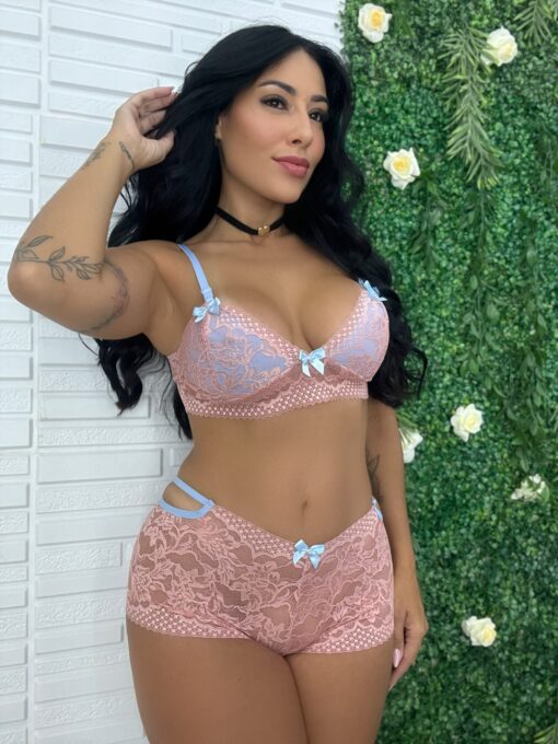 Conjunto de Renda Bicolor - Imagem 8