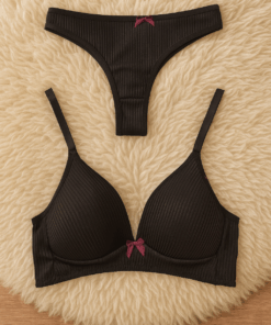 Conjunto Dalia preto tapete
