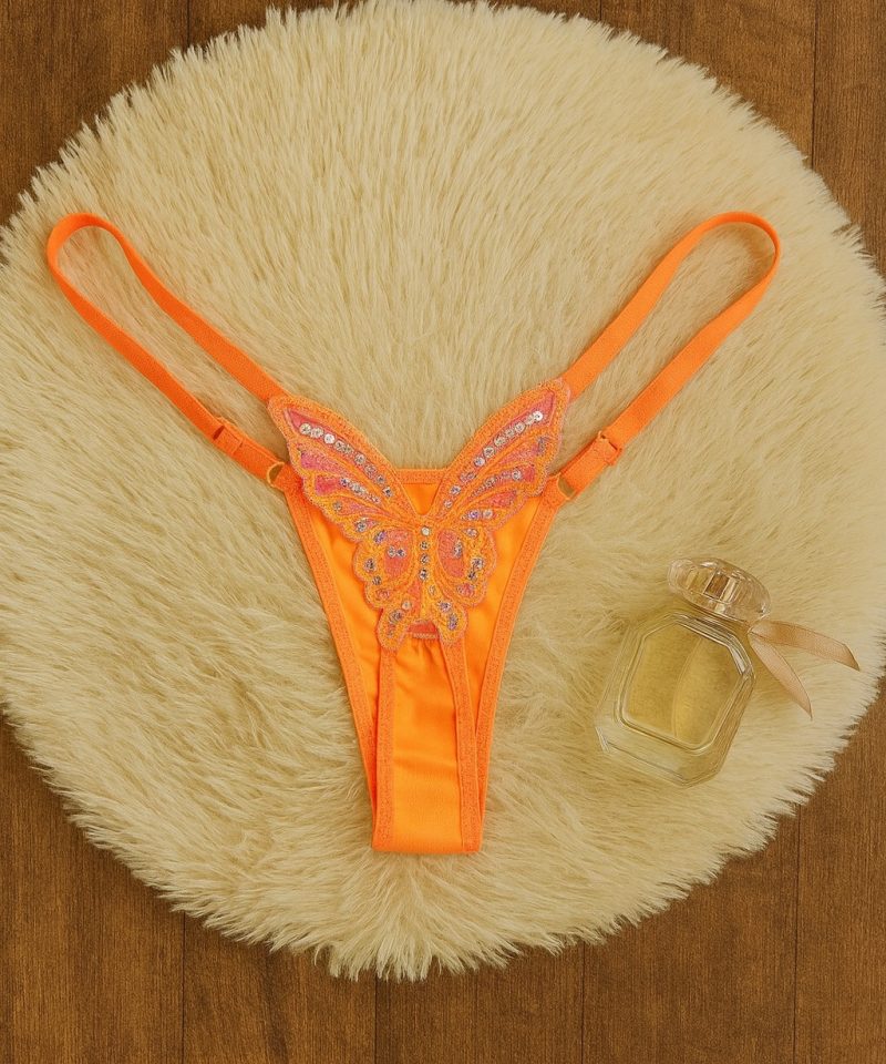 Calcinha Borboleta laranja neon