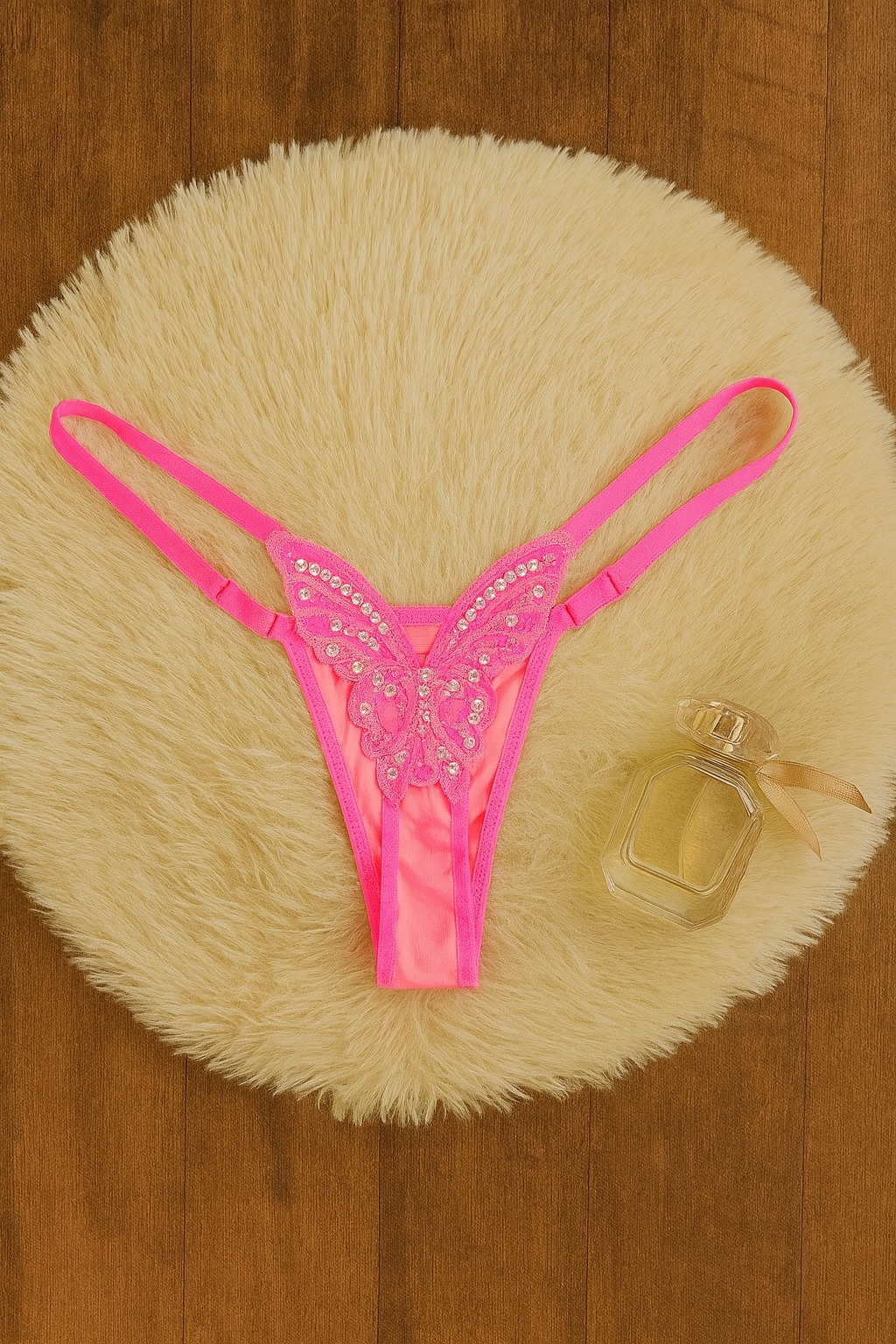 Calcinha Borboleta - Rosa Neon, M
