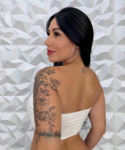 Sutia Top Faixa branco costas