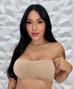 Sutia Top Faixa chocolate detalhe