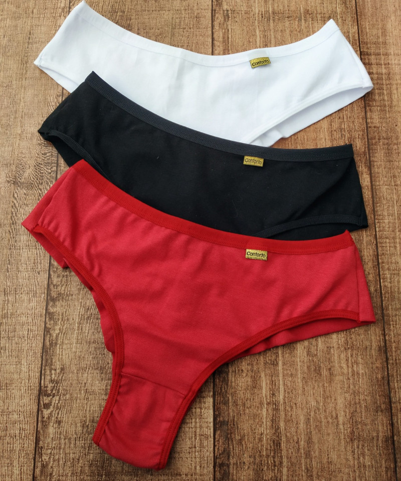 Calcinha Algodao Fio Duplo Estela cores 1